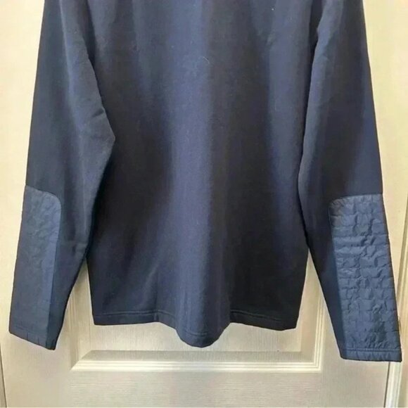 Michael Kors Mens Sweater 1/4 Zip Pullover Cotton Blend Navy Blue Size Medium - Picture 8 of 16